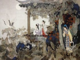 红楼梦中秋之夜，寒塘渡鹤影，冷月葬花魂